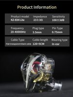 Tai nghe có dây loại không có khung chụp qua đầu, gồm micro, tần số 20hz-40khz, dây dài 1.2m, model: KZ-EDX LITE, nhãn hiệu: Z V, nsx: DONGGUAN YUANZE ACOUSTICS TECHNOLOGY CO., LTD, mới 100% - Ảnh 5