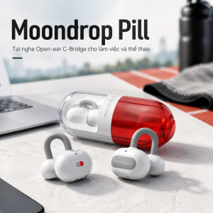 Ảnh đại diện bài viết về Moondrop Pill, mẫu tai nghe Open-ear C-Bridge phù hợp cho làm việc, nghe nhạc hằng ngày và vận động thể thao.